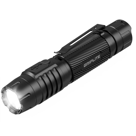 GripLite High-Powered LED Flashlight HL72, Upgraded Powerful 2000 High Lumens Flashlights with 3 Modes, Zoomable,Water Resistant Flash Light for Home, Camping, Emergency, Hiking, Outdoor