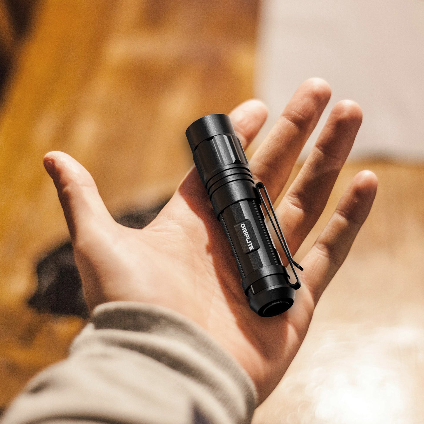 GRIPLITE GL70E Ultra Compact Size Flashlight- 400 Lumens AA-Powered Flashlight with Adjustable Brightness